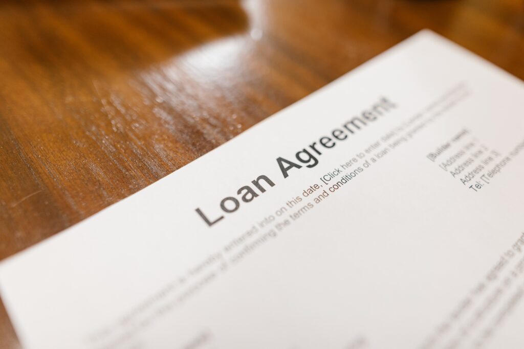 fha loan type paper agreement